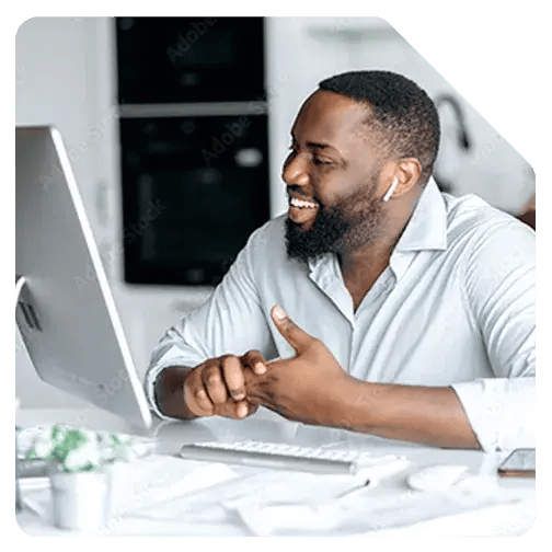 WEBP Man-Happy-Advice-Video-Call- Cornerstone - Square