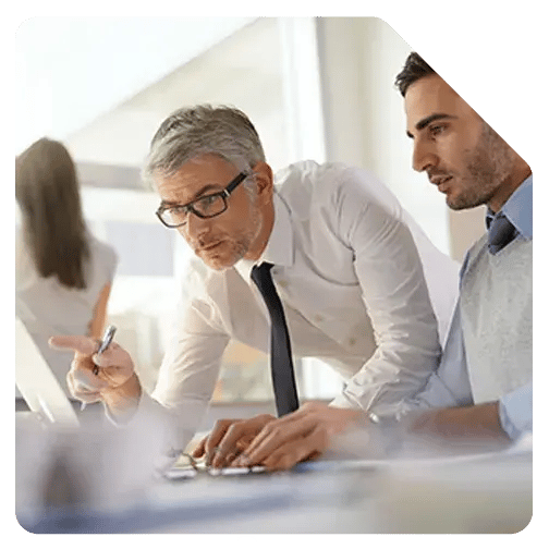 WEBP Office-Two-Men-Laptop-Discussion-One2Call-Cornerstone-Square