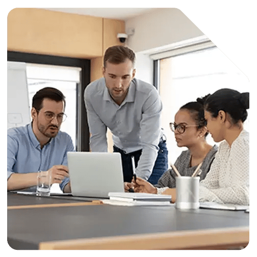 WEBP Team-Colleagues-Meeting-Room-Talk-Laptop- Cornerstone - Square